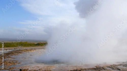 HD video of a  Geyser in Iceland. HD video. Geysir photo