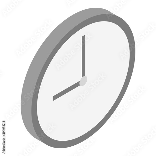 Room wall clock icon. Isometric of room wall clock vector icon for web design isolated on white background