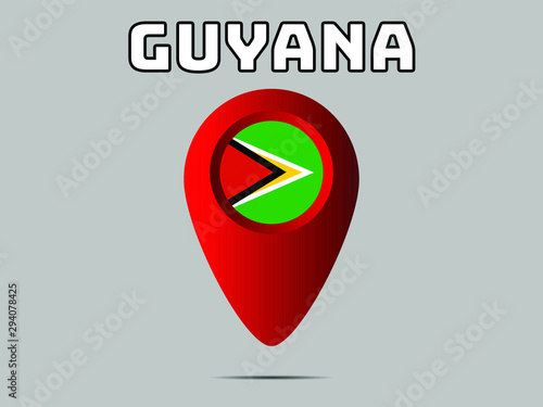 Guyana National flag, geolocation, geotag pin, element. Good for map, place, placement your business. original color and proportion. vector illustration,countries set. Free Download Guyana National flag, geolocation, geotag pin, element. Good for map, place, placement your business. original color and proportion. vector illustration,countries set. - GFXLoad