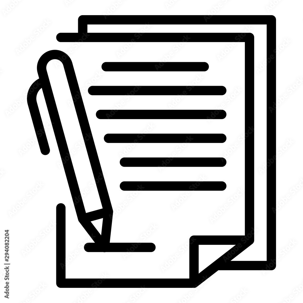 Issuing an order icon. Outline issuing an order vector icon for web design isolated on white background Issuing an order icon. Outline issuing an order vector icon for web design isolated on white background