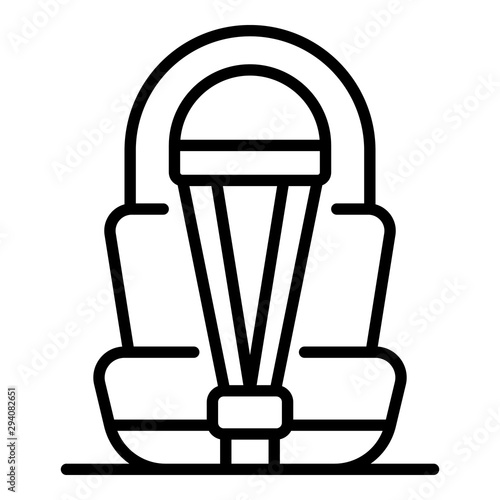 Compact baby car seat icon. Outline compact baby car seat vector icon for web design isolated on white background