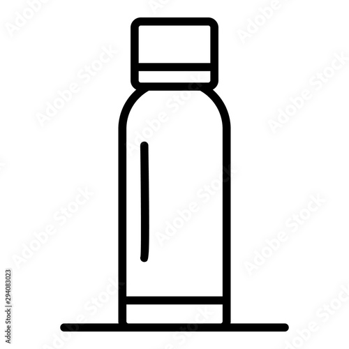 Steel thermos icon. Outline steel thermos vector icon for web design isolated on white background
