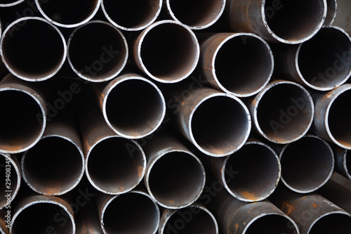 background of pipes with symmetrical diameters 