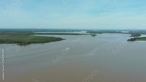 Jacui river, Islands (Porto Alegre, Rio Grande do Sul, Brazil) aerial view photo