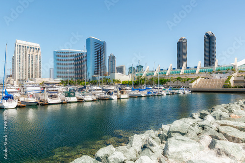 Canvas Print San Diego Marina Harbor