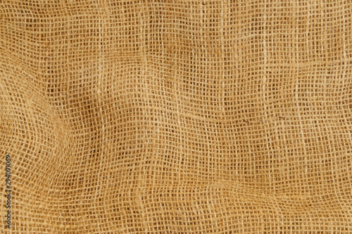 Burlap sack textile as background