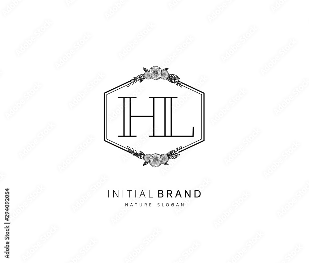 H L HL Beauty vector initial logo, handwriting logo of initial signature, wedding, fashion, jewerly, boutique, floral and botanical with creative template for any company or business. H L HL Beauty vector initial logo, handwriting logo of initial signature, wedding, fashion, jewerly, boutique, floral and botanical with creative template for any company or business.