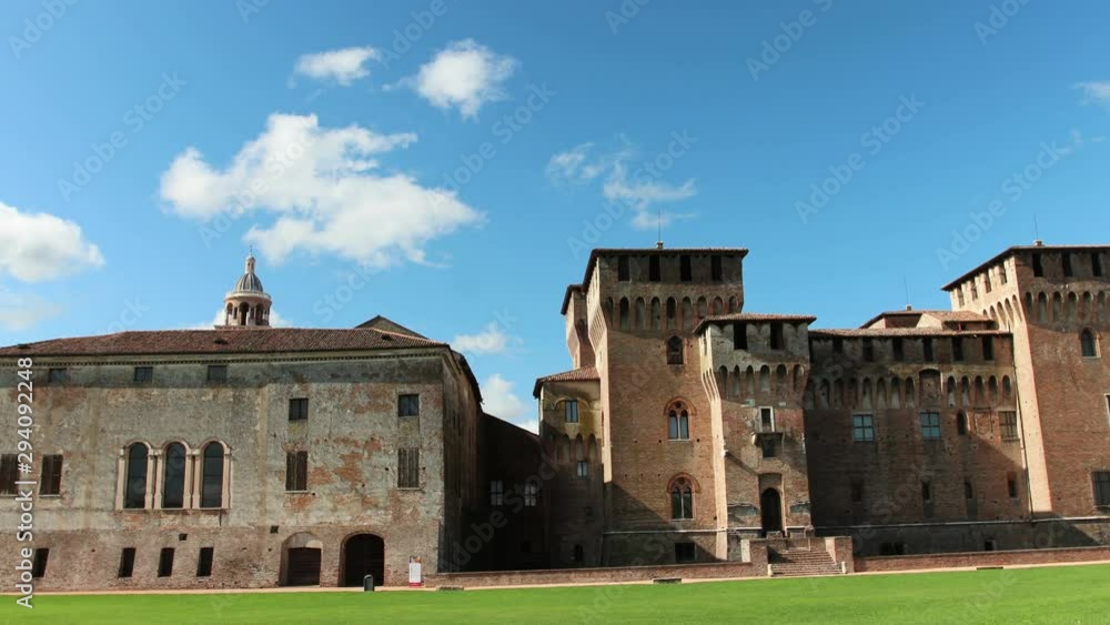 mantova (italy) castle time lapse during the morning mantova (italy) castle time lapse during the morning