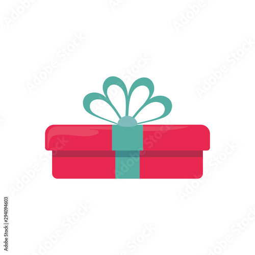 gift box with ribbon on white background