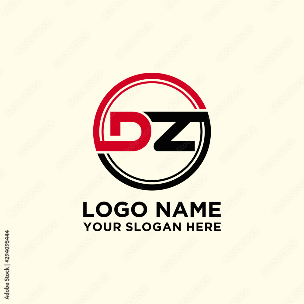 Circle logo with the letter DZ inside. letters connecting with circles. Logo circle modern abstract Circle logo with the letter DZ inside. letters connecting with circles. Logo circle modern abstract