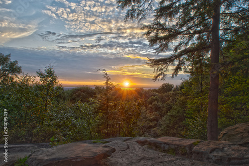 Cuyahoga Valley National Park - Peninsula, OH / August 2019: The Ledges Overlook