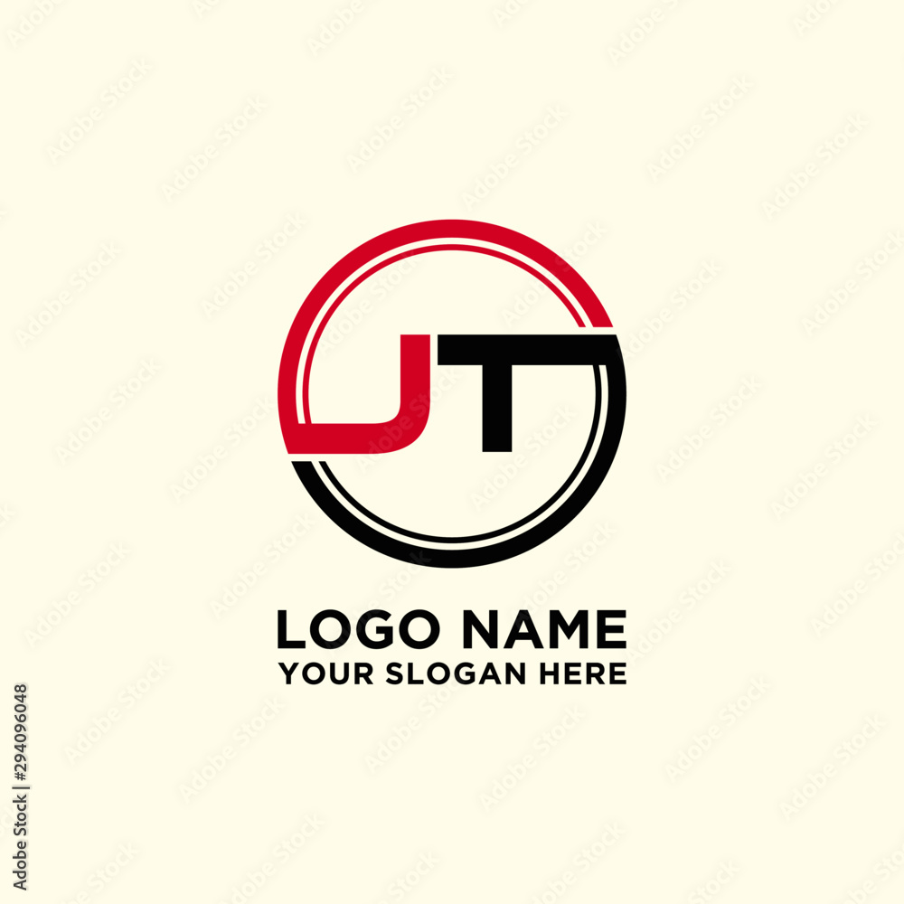 Circle logo with the letter JT inside. letters connecting with circles ...