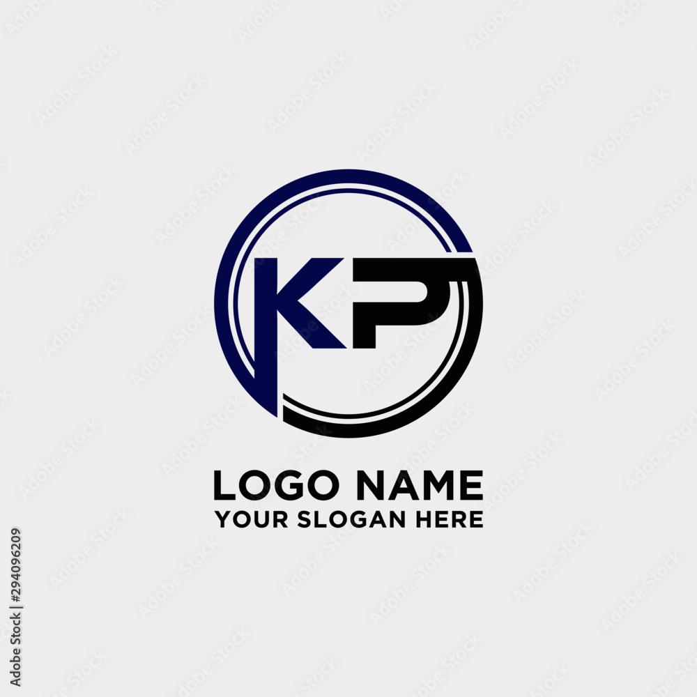 Circle logo with the letter KP inside. letters connecting with circles. Logo circle modern abstract Circle logo with the letter KP inside. letters connecting with circles. Logo circle modern abstract
