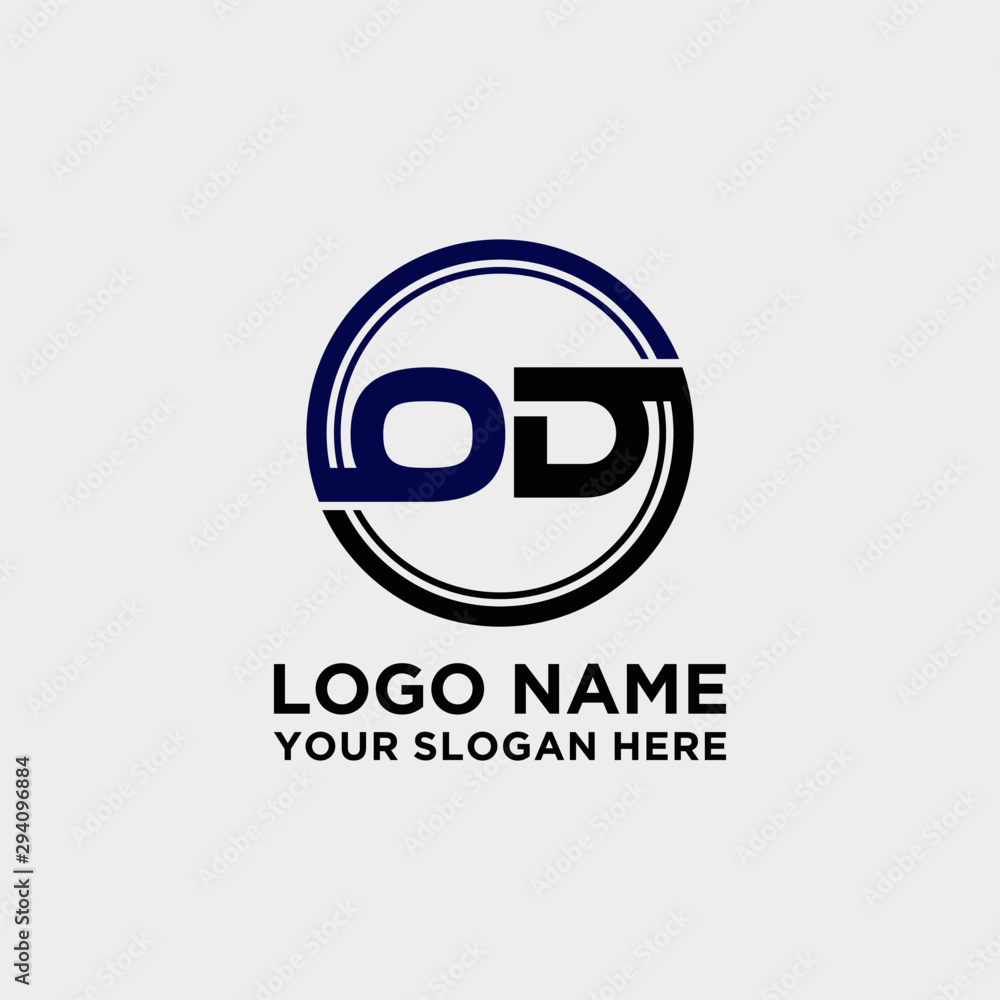 Circle logo with the letter OD inside. letters connecting with circles. Logo circle modern abstract Circle logo with the letter OD inside. letters connecting with circles. Logo circle modern abstract