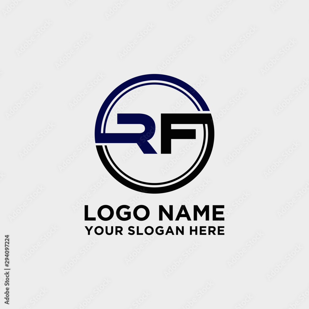 Circle logo with the letter RF inside. letters connecting with circles. Logo circle modern abstract Circle logo with the letter RF inside. letters connecting with circles. Logo circle modern abstract