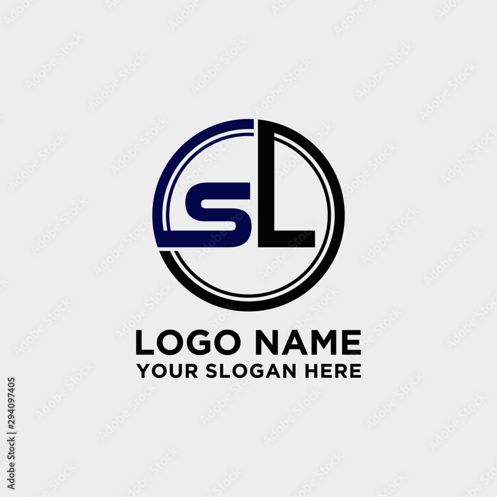 Circle logo with the letter SL inside. letters connecting with circles. Logo circle modern abstract Circle logo with the letter SL inside. letters connecting with circles. Logo circle modern abstract