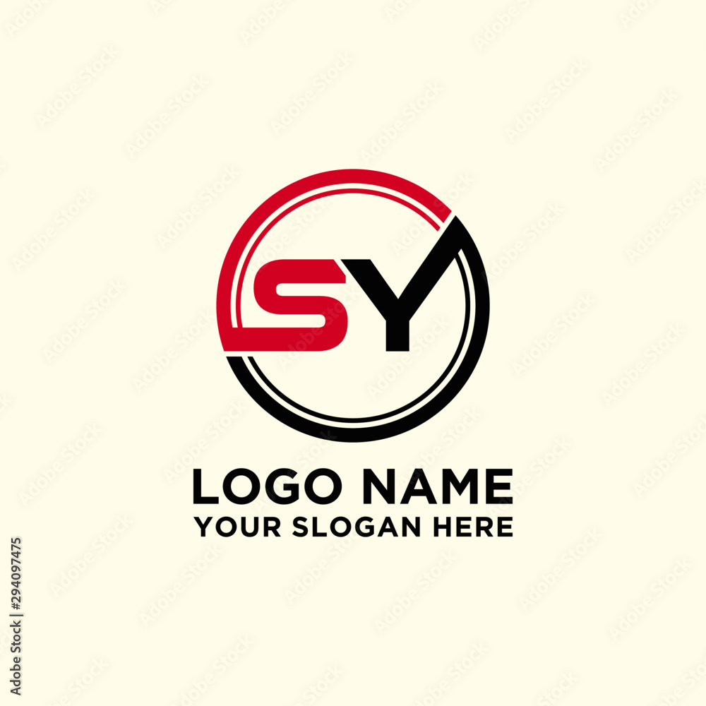 Circle logo with the letter SY inside. letters connecting with circles. Logo circle modern abstract Circle logo with the letter SY inside. letters connecting with circles. Logo circle modern abstract