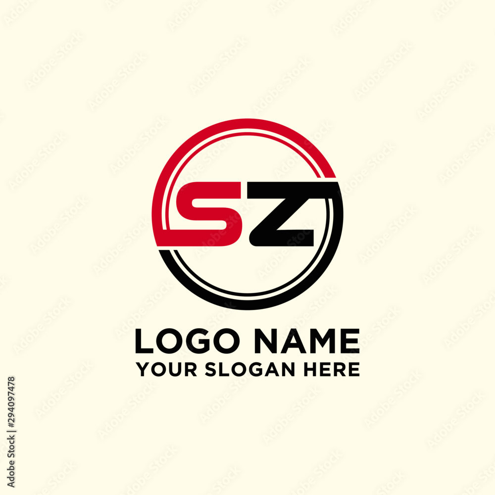 Circle logo with the letter SZ inside. letters connecting with circles. Logo circle modern abstract Circle logo with the letter SZ inside. letters connecting with circles. Logo circle modern abstract