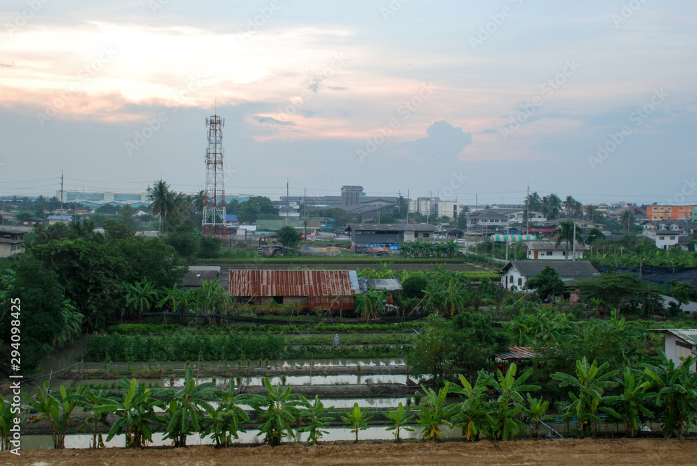 View of the city Industrial landscape.at thailand