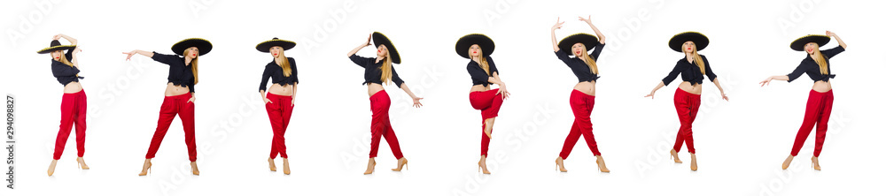 Funny mexican with sombrero hat Funny mexican with sombrero hat