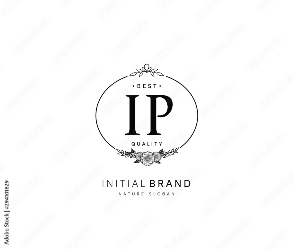 I P IP Beauty vector initial logo, handwriting logo of initial signature, wedding, fashion, jewerly, boutique, floral and botanical with creative template for any company or business I P IP Beauty vector initial logo, handwriting logo of initial signature, wedding, fashion, jewerly, boutique, floral and botanical with creative template for any company or business