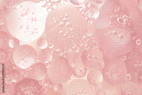 Abstract Pink water bubbles background