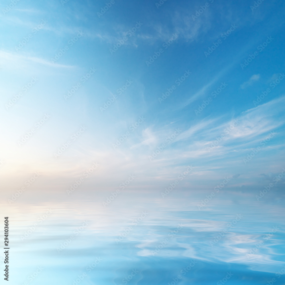 Sky background and water reflection. Sky background and water reflection.
