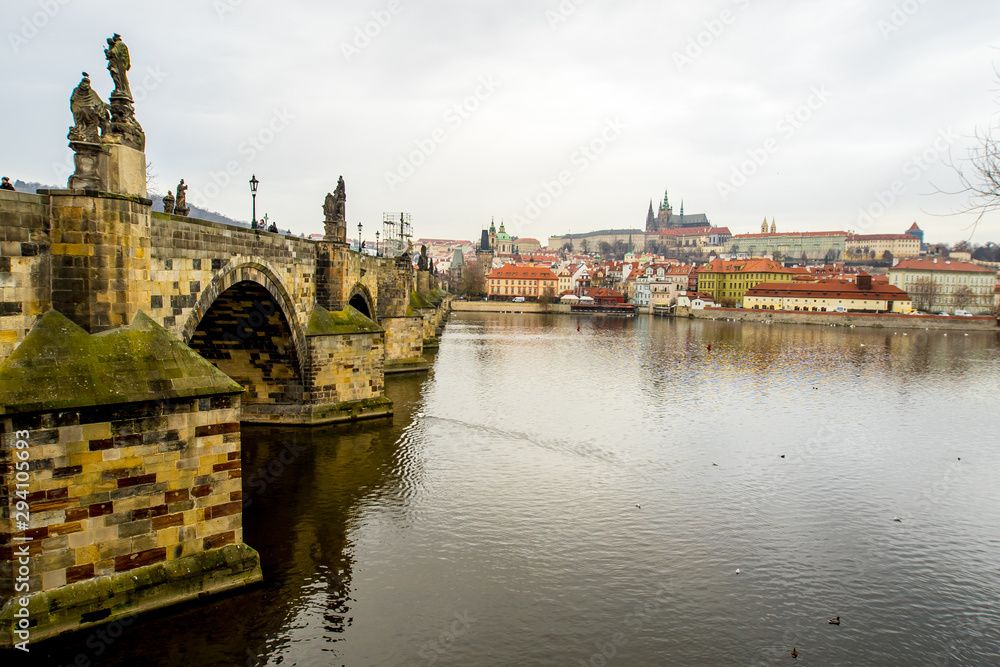 Prague castle city in czech eastern europe