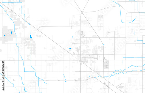 Rich detailed vector map of Casa Grande, Arizona, USA