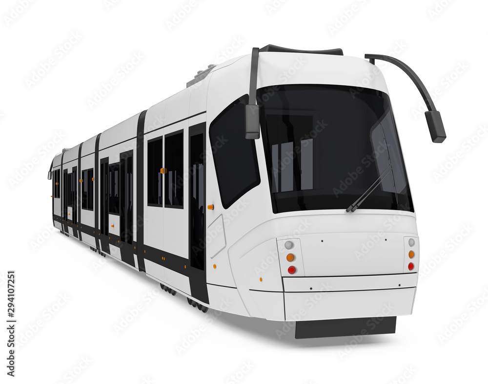 Modern Tram Isolated