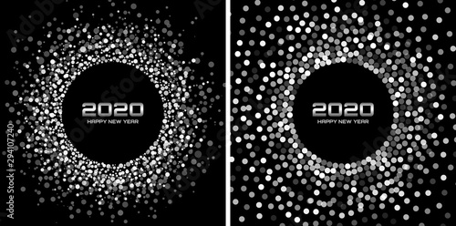 Tablou pe pânză New Year 2020 night background party set
