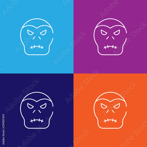 dracula face icon. Element of Halloween illustration. Premium quality graphic design icon. Signs and symbols collection icon for websites, web design, mobile app