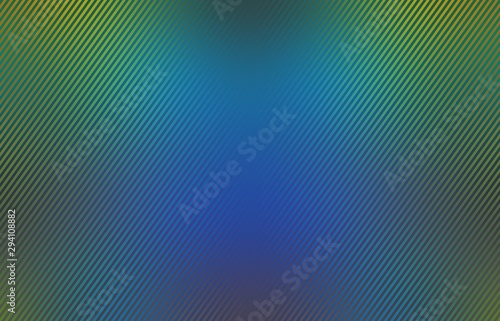 Hologram blue green dark slanted lines pattern. Luxury iridescent textured background. Unique low trendy wallpaper.