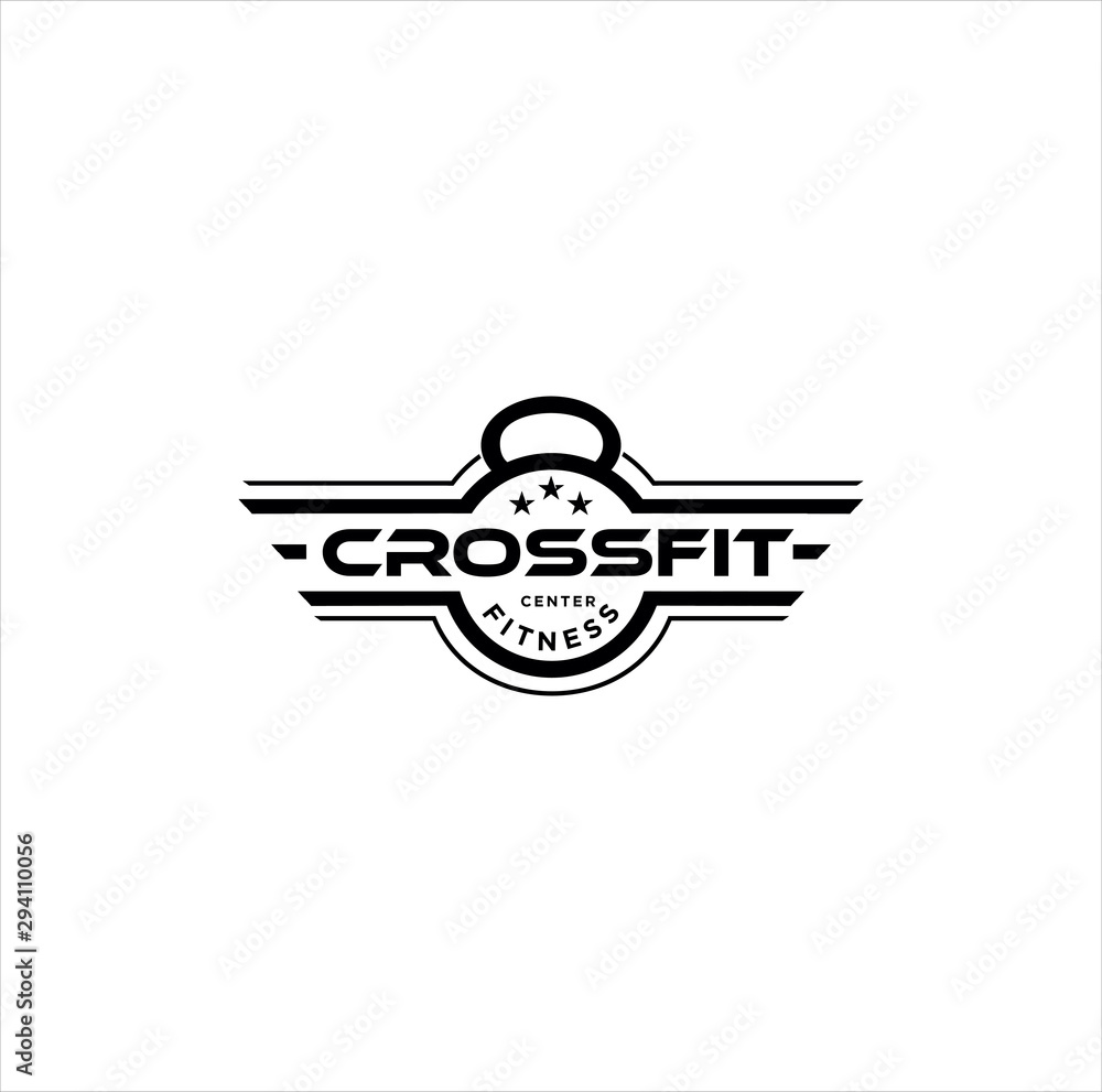 Vetor de Fitness logo Design. GYM logo Icon.Cross fit logo Template ...