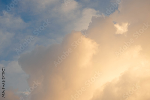 beautiful cumulonimbus and blue sky background for forecast and meteorology concept