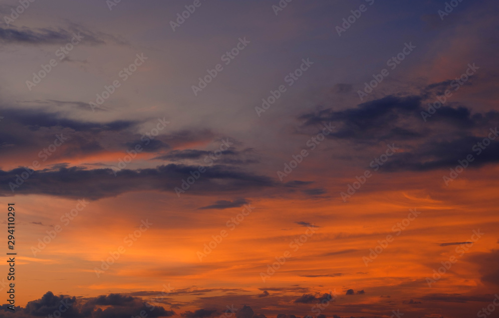 beautiful of Stratus cloud in dusk background for forecast and meteorology concept