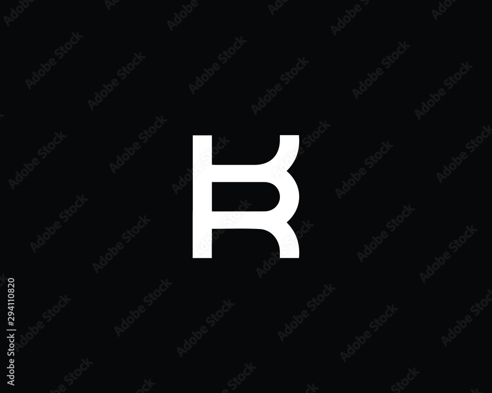 Creative Professional Trendy Letter KR RK Logo Design in Black and ...