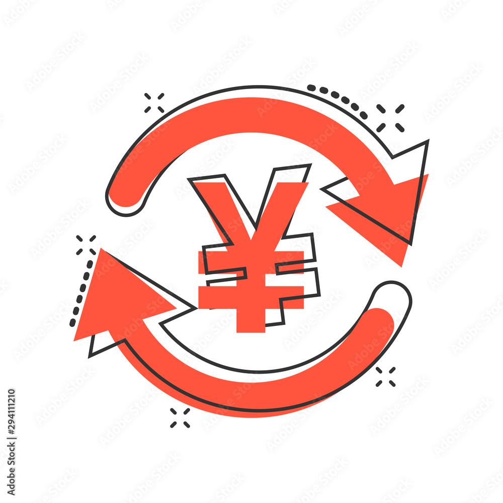 Vector cartoon yen, yuan money currency icon in comic style. Yen coin concept illustration pictogram. Asia money business splash effect concept. Vector cartoon yen, yuan money currency icon in comic style. Yen coin concept illustration pictogram. Asia money business splash effect concept.
