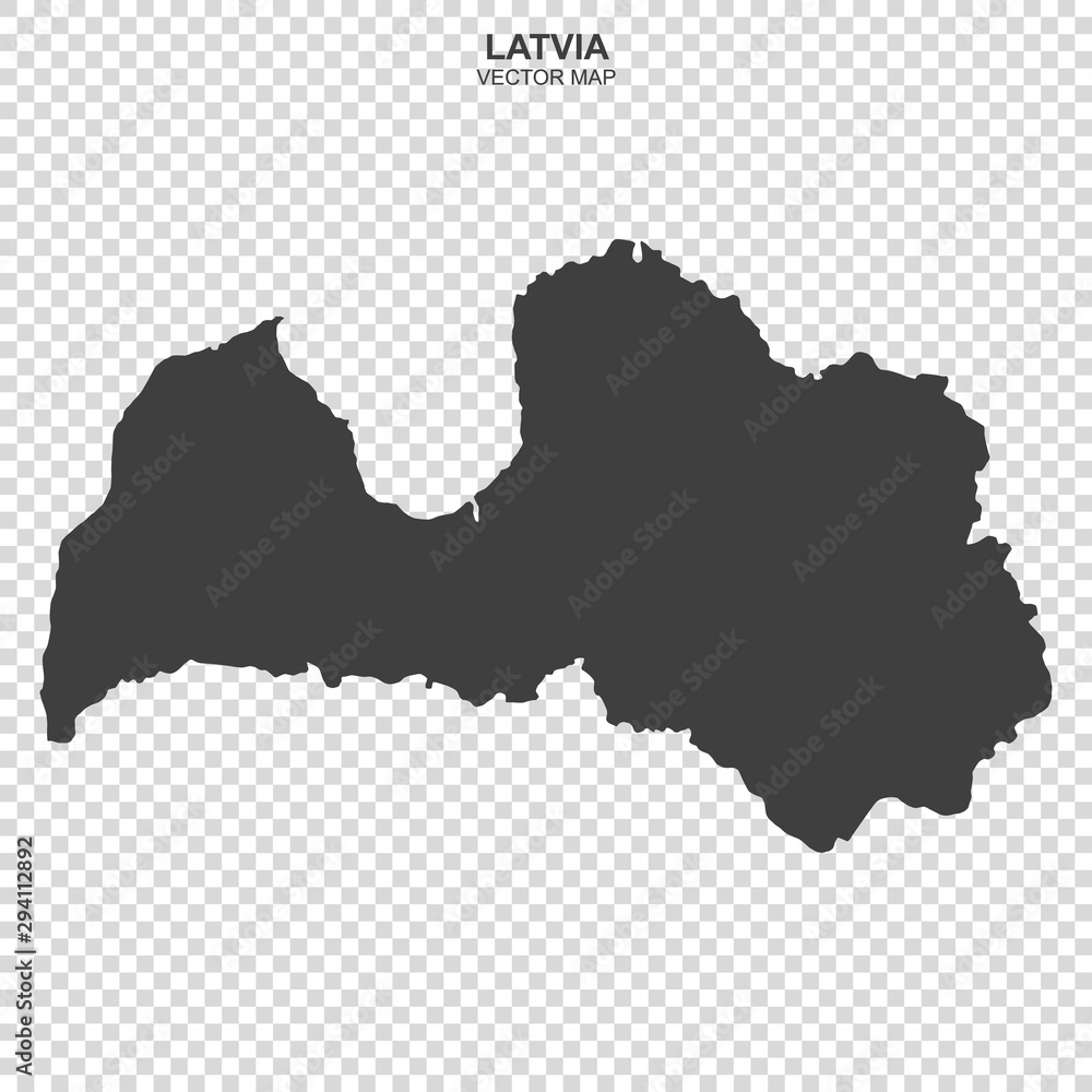 political map of Latvia isolated on transparent background