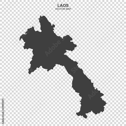 political map of Laos isolated on transparent background