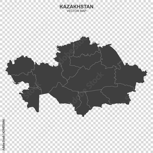 political map of Kazakhstan isolated on transparent background