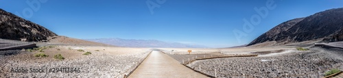 Badwater Basin  is an  endorheic basin  in  Death Valley National Park  One of hottest places in the world   California   USA.The lowest point in North America below the sea level.