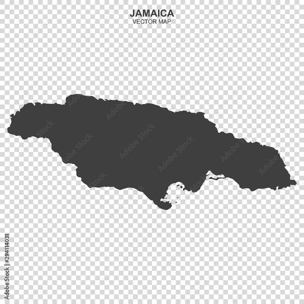 political map of Jamaica isolated on transparent background