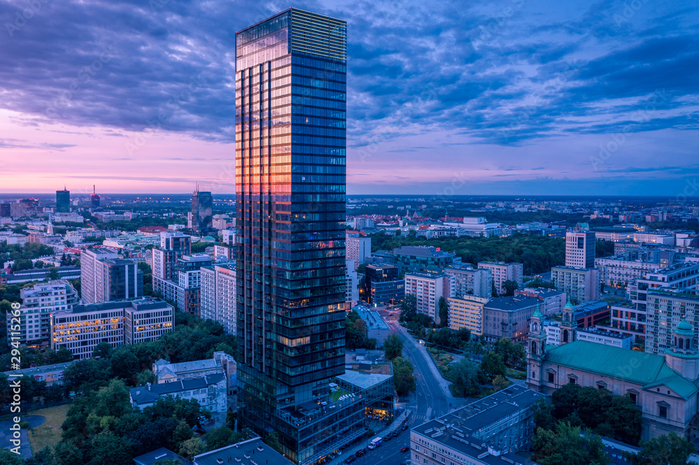 Obraz premium Warszawa z lotu ptaka