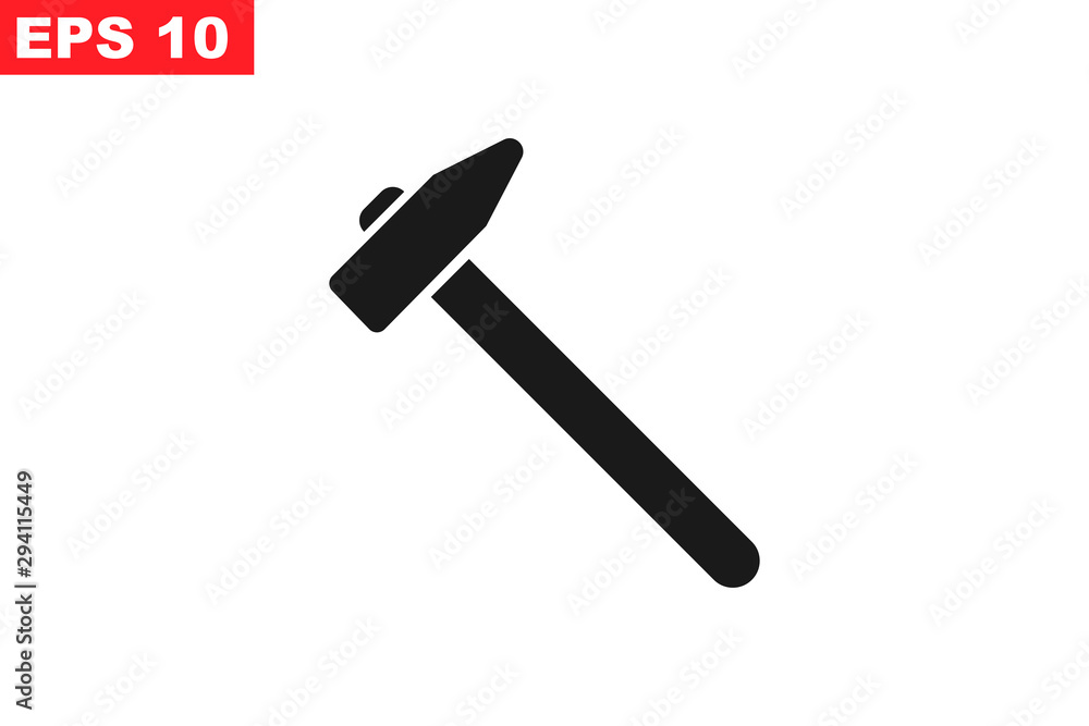 Hammer icon, Craftsman icon Vector design illustration Hammer icon, Craftsman icon Vector design illustration