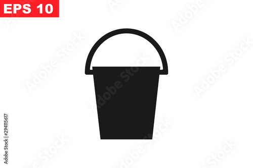 Water bucket icon. Water bucket symbol design Vector illustration