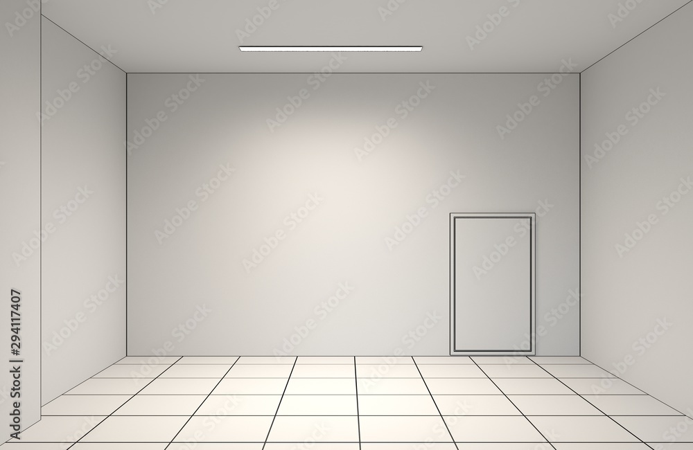 empty room, interior visualization, 3D illustration empty room, interior visualization, 3D illustration
