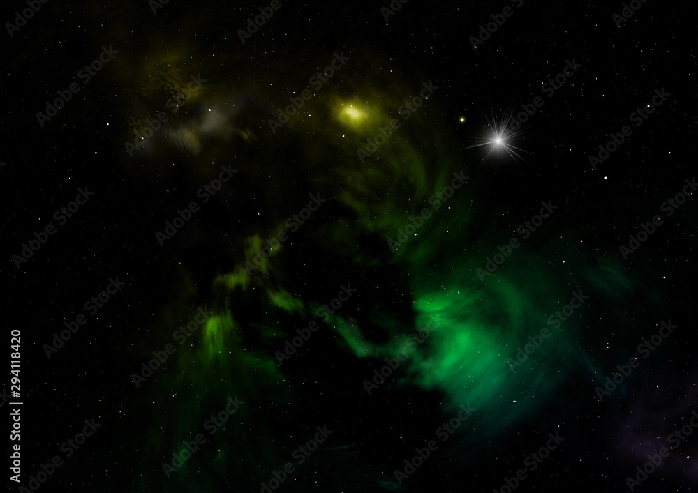 Small part of an infinite star field. 3D rendering Small part of an infinite star field. 3D rendering