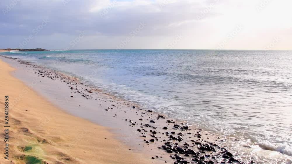 Ocean Waves Hitting Beach, Cape Verde Ocean Waves Hitting Beach, Cape Verde