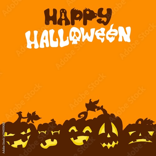 printable halloween background template pumpkins